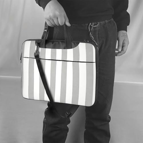 Maletín impermeable para laptop 15.6 pulgadas gris y blanco miniatura 2