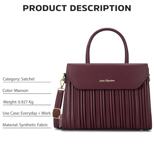 Image of Lavie Signature Women's Austin Satchel Bag | Satchel Handbag for Work | Ladies Purse | Stylish Shoulder Bag | Gift for Women