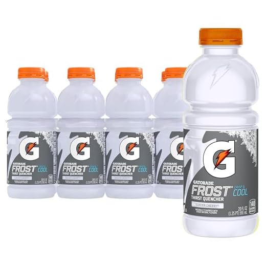 Gatorade Thirst Quencher Sports Drink, Frost Glacier Cherry, 20oz Bottles, 8 Pack, Electrolytes for Rehydration