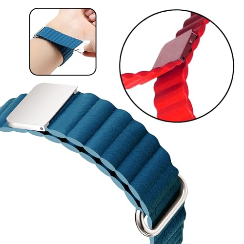 Image of ACM Watch Strap Magnetic Leather 20mm compatible with Compaq Q Watch Smartwatch Luxury Belt Band