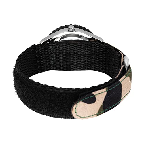 Image of Star Wars The Mandalorian Kids' Bezel Stainless Steel Time Teacher Analog Nylon Strap Watch