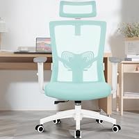 Daccormax Bürostuhl Ergonomisch, Schreibtischstuhl mit Verstellbarer Kopfstütze, Armlehnen, Lendenwirbelstütze, Drehstuhl Wippfunktion, Chefsessel aus Mesh,Rückenschonend, Bürostuhl 150kg – Ansicht 2