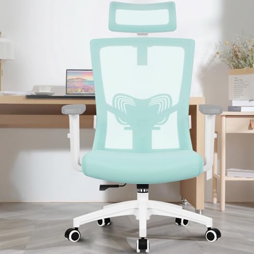 Daccormax Bürostuhl Ergonomisch, Schreibtischstuhl mit Verstellbarer Kopfstütze, Armlehnen, Lendenwirbelstütze, Drehstuhl Wippfunktion… – Ansicht 7