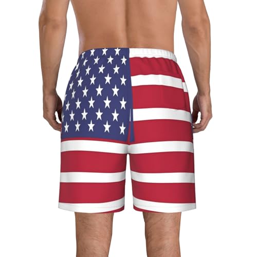 American Flag Men's Beach Pants-Quick-Dry & Comfortable Mens Beach Shorts for Men, Perfect for Surfing and Everyday Wear3