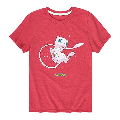HYBRID APPAREL - Pokémon - Starry Mew - Youth Short Sleeve Graphic T-Shirt - Size Medium Heather Red