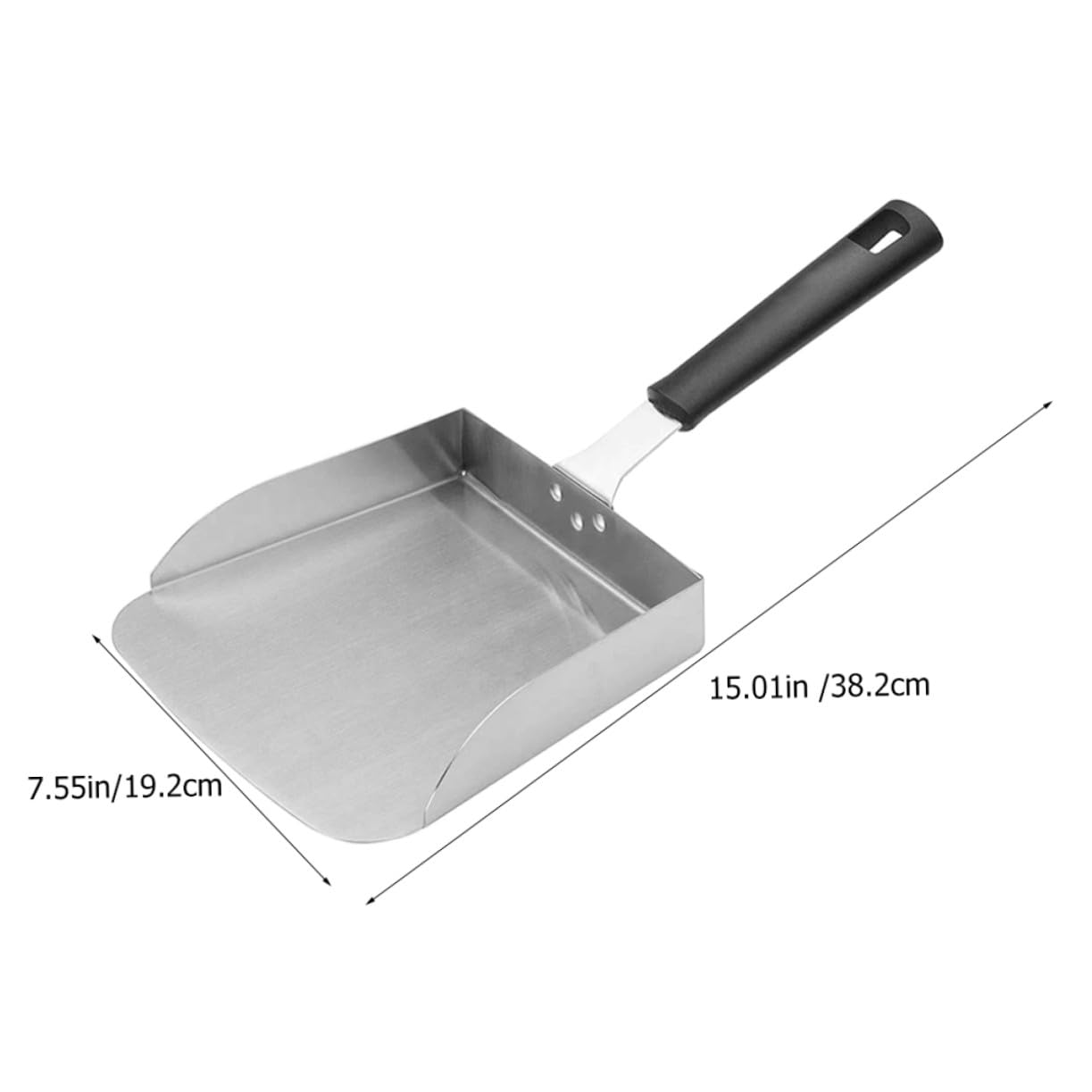TOYANDONA Edelstahl Lebensmittelumwälzschaufel mit Ergonomischem Griff