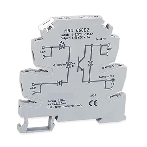 Relais semi-conducteur SSR mince rail Din module tension programmable
