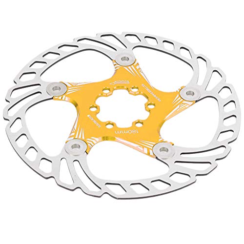 Mountain Disc Brake, Safe Metal Disc Brake, for Riding Accessory Mountain Brake Pad Cycling (Gold)