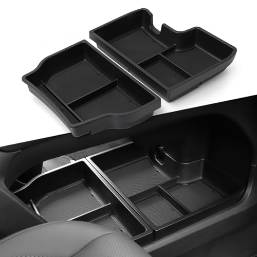 Boîte console centrale pour Toyota Sienna 2021-2025 en ABS noir