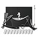 Megan beard shaping tool include Professional Straight Edge Razor & beard shaping comb & 10 Count of double edge blade & Stainless steel scissors,Gift box packaging.
