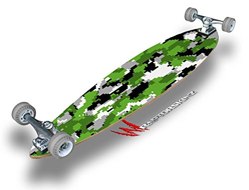 WraptorCamo Digital Camo Green - Decal Style Vinyl Wrap Skin fits Longboard Skateboards up to 10