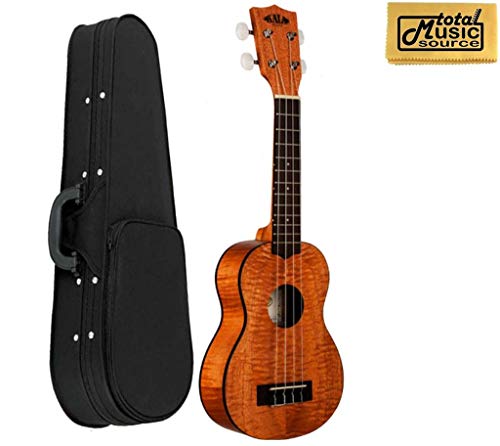 Kala Soprano Exotic Mahogany Ukulele, KA-SEM, Includes TMS Polishing Cloth & Case, KA-SEM PC CASE - Les Beatles, Paul McCartney, John Lennon, RIngo Starr, George Harrison Kala Soprano Exotic Mahogany Ukulele, KA-SEM, Includes TMS Polishing Cloth & Case, KA-SEM PC CASE
