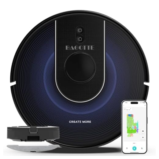 Bagotte Robot Vacuum and Mop Combo, 6000Pa Robotic Vacuums with Mapping, LiDAR Navigation,Automatic Self-Recharging, 2.4G WiFi/App/Alexa/Remote Control for Pet Hair,Hard Floor,Carpet