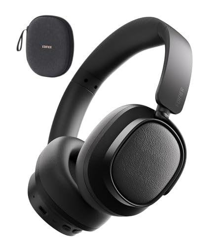 Edifier ES850NB Cuffie Over Ear Wireless, 45dB ANC, Audio Hi-Res, LDAC, 92h Autonomia, Bluetooth 5.4 e Multipoint, Riduzione del Rumore nelle Chiamate con IA (Nero)