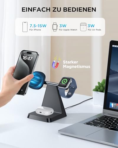 MagSafe-Ladestation WWmily für iPhone und Apple Geräte