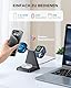 Mag-Safe Ladegerät Für iPhone Wireless Charger: 3 in 1 Mag-Safe Ladestation Kompatibel mit iPhone 16 15 14 13 12 Serie, Travel Induktive Ladestation Für Apple Watch & Air Pods(Schwarz)