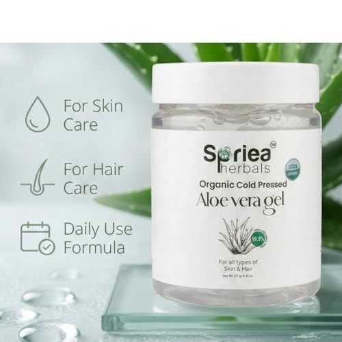 Image of Cold Pressed Aloe Vera Gel For Face with Pure Aloe Vera & Vitamin E for Skin and Hair- Paraben & Sulfate Free