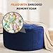 ILPEOD Bean Bag Chair for Adults - BeanBag Chairs with Soft Cover - Furniture Round Fluffy Couch Sofa for Living Room Lounge Bedroom College Dorm - Gifts for Gaming Reading Relaxing, 4 Feet, Cobalt