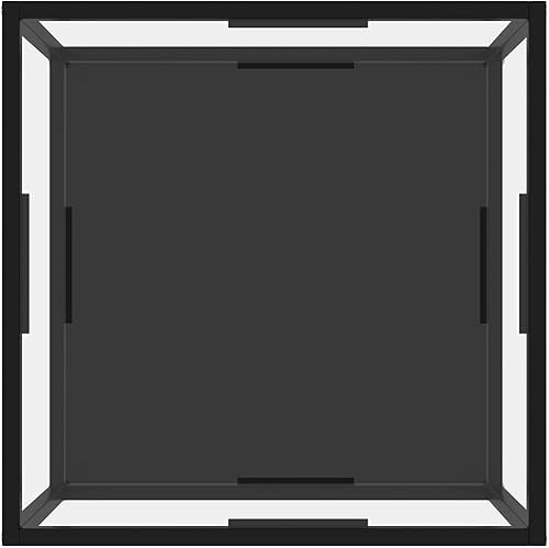 Miniatura 3 de Coffee Table Transparent and Black 23.6x23.6 x13.8 Tempered Glass Living Room Center Table End Tables Tables Mesa De Centro para Sala for Park