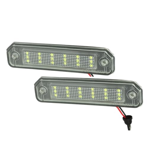 Riloer 2 peças de luz de placa de licença LED, luz de placa de licença traseira de LED branco xenôni