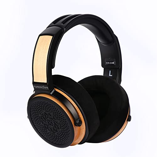 HarmonicDyne Poseidon オーペン型ヘッドホン 50mmニッケル振動板ダイナミックドライバーが搭載され 人間工学に基づいて設計されたイヤーマフ バランスケーブル 6.35mmオーディオアダプターが付属 広い周波数帯域 高い解析度 より良い音声結像度 パウダーコーティングヘッドバンド オーペンバック設計のハイエンドオーディオファイルに適用ヘッドセット
