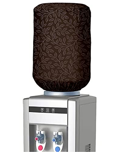 Image of Cortina Self Print Dispenser Cover|Water Can Protectors|Elastic Closure | Polyester Material | Digitally Printed | Heat Resistant | Water-Proof | 45cm x 42cm x 43cm | 20 Liters | Brown 3