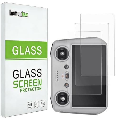 bemuntee�X�N���[���v���e�N�^�[ DJI Mini 3 / Mini 3 Pro/Mini 4 Pro RC/DJI RC 2�p [3���p�b�N] �d�x9H�̋����K���X ���h�~ �C�A�Ȃ�