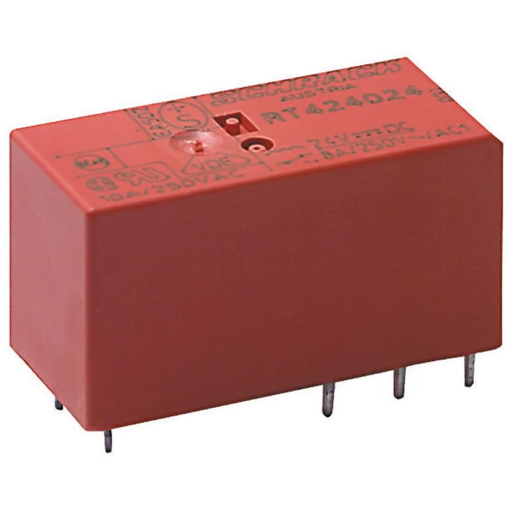 Relais de puissance RT424730 TE Connectivity Schrack 230V DPDT 8A THT monostable série RT2