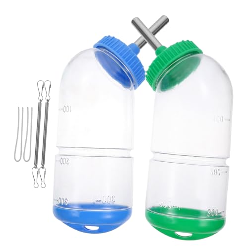 ibasenice 2 Pièces Distributeur Eau pour Animaux Abreuvoir pour Animaux Fournitures pour Pratique Et Convient Aux Petits comme Rongeurs Et Lapereaux
