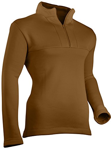 ColdPruf Men's Expedition Base Layer 1/4 Zip Mock Neck Top, Coyote Brown, 3X-Large 85ZM3XCB