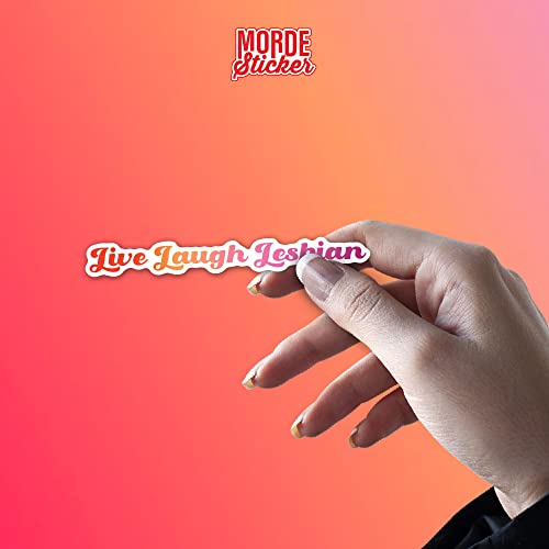 Live Laugh Lesbian Sticker Lgbt Trans Pride Die-Cut Waterproof Vinyl Sticker For Laptop Water Bottle Phone Case Cars Merchandise Decor Decal Stuff Gift Idea For Her Him Adults Kid #TOP5