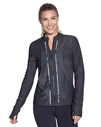 Maaji Women's Filmmaker Tech Jacket, Dark Gray, Large