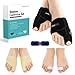 Doeplex Bunion Corrector and Bunion Relief 7 Pieces Kit, Big Toe Straightener for Women and Men Adjustable Bunion Splint, Treat and Prevent Hallux Valgus (Black, Men 4-6/Women 5-8)
