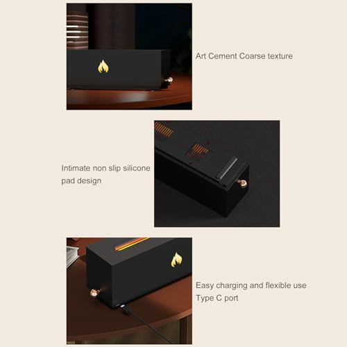 Difusor aromático eléctrico con efecto chimenea 3D miniatura 3
