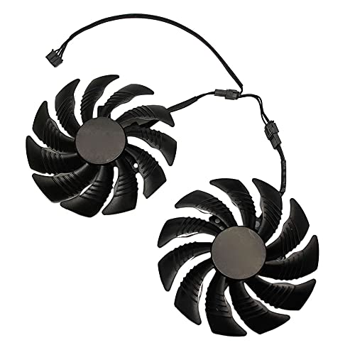 MAKAA 88mm GPU Cooler Graphics Card Fan for REDEON AORUS RX580/570 GV-RX570 AORUS GV-RX580AORUS(2 PCS)