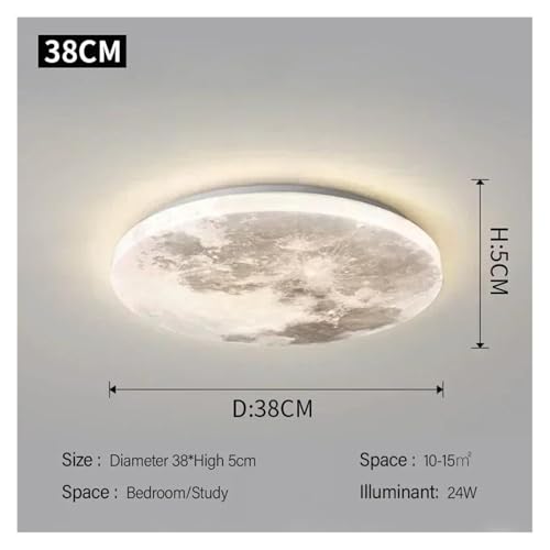 Plafonnier LED lune D38cm pour salon et chambre - 2