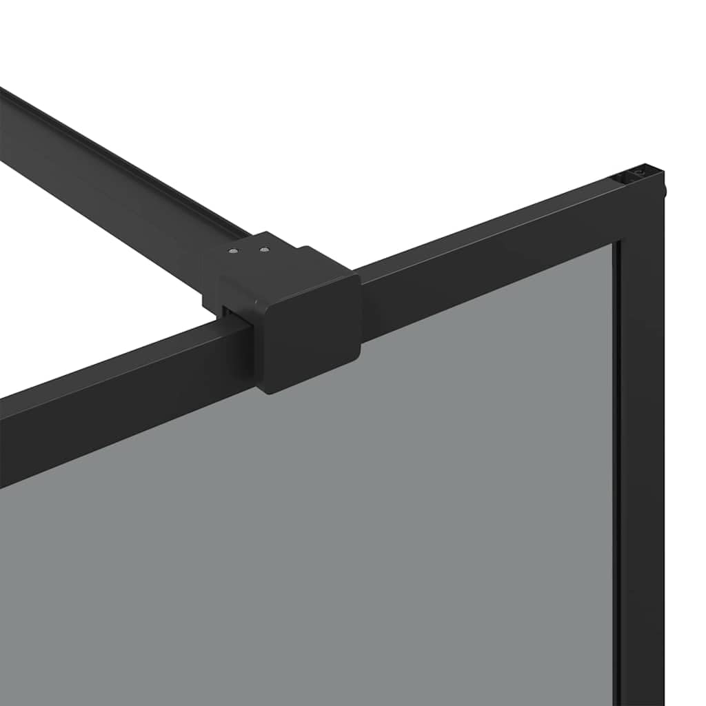Ścianka prysznicowa Walk-in, czarna, 90 x 195 cm, szkło hartowane z aluminiową ramą, regulowana od 89 do 90 cm, uchwyt 100 cm do nowoczesnej łazienki i ochrona przed pryskaniem
