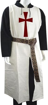 SUNLEXA Templar Knight Cloak Halloween Costumes Monk Renaissance Medieval Wizard Knight Templar Tunic Tabard Surcoat LARP