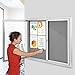 SWANCROWN Weather Resistant Enclosed Bulletin Board Gray Fabric Displays Boards Wall Mounted Notice Board with Aluminum Frame,48x34 inches
