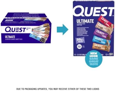 Quest Nutrition Ultimate Variety Pack Protein Bars, High Protein, 12 Count