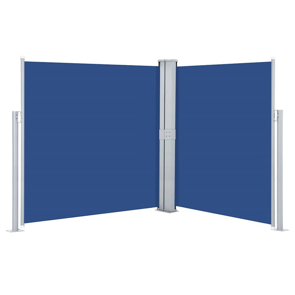 Double store latéral bleu pour stopper le vent et les regards des voisins 160 cm