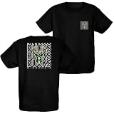 Milwaukee Bucks NBA Officially Licensed Youth T-Shirt Front/Back Press, Small Team Color