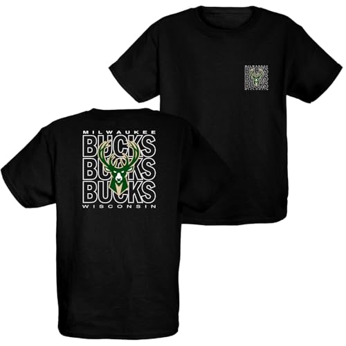 Milwaukee Bucks NBA Officially Licensed Youth T-Shirt Front/Back Press, X-Large Team Color