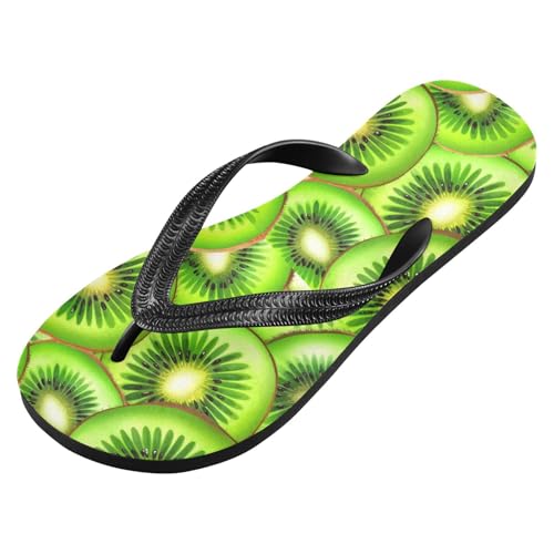 Green Kiwi Fruits Flip Flops for Beach Thong Sandals Anti-slip Lightweight Shower Shoes for Travel Summer Outdoor2