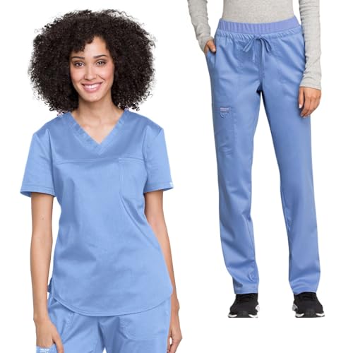 Ensemble d'infirmière Cherokee bleu ciel pour le quotidien des cabinets et hôpitaux