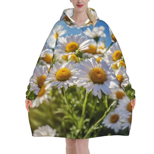 Couverture chaude et confortable pour vos soirées canapé avec sweat à capuche géant en flanelle