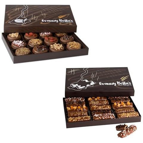 Granny Bellas Chocolate Cookies Bundle, Covered Cookie and Wafers Holiday Gifts Sets, Family Food Delivery Ideas, Prime Gourmet Candy Basket, For All Couples Families Adults Men Women Mom Cover