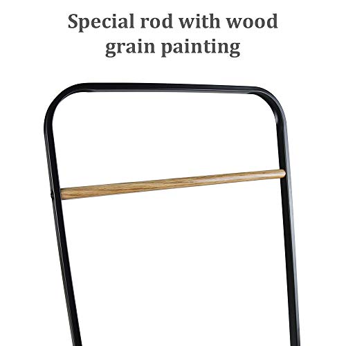 Jefee Garment Rack Hang Clothes Rack Simple Garment Rack For Garment Storage Display, Heavy Duty Metal Clothes Rack, Free Standing Hang Clothes Rack Covers Small Area For Office Bedroom, Black #TOP2