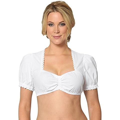 Stockerpoint Damen B-3030 Trachtenbluse,Weiß (Weiß),36 Cover