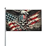 JCPXUZN Bald Eagle Pirate Flag 3x5 Ft Banner House Yard Indoor Outdoor Decoration